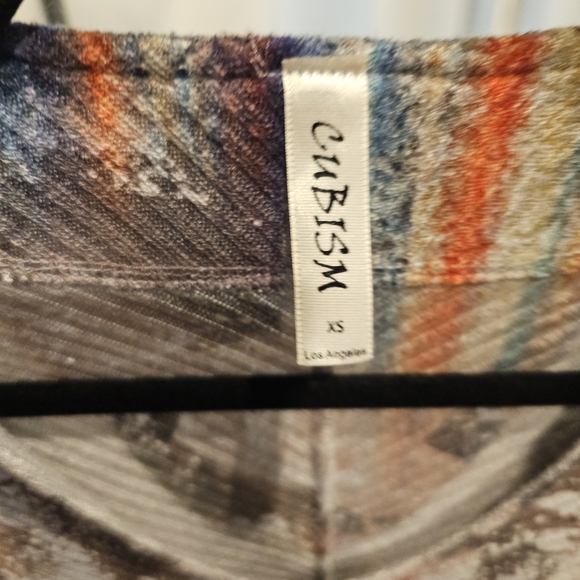 Colorful Striped Long Sleeve Women's Top - Picture 3 of 3